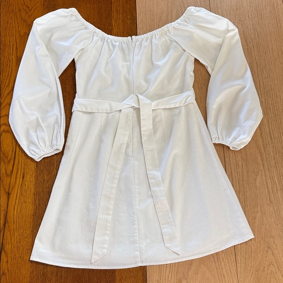 Lulu's Elegant Pure Serenity White Off-the-Shoulder Puff Sleeveless Mini Dress - Picture 7 of 14